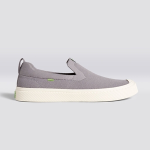 IBI Slip-On Cariuma Low Top Bamboo Weave Knit Vegan Grise Clair Femme | DKB-6670433